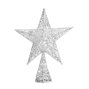 Stars Christmas Tree Topper Silver / 35cm H x 25cm W