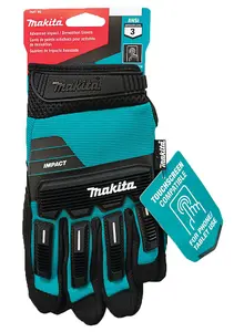 Makita P-84573 Advanced Impact Demolition Gloves Large 2x Pair