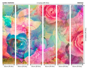 Origin Murals Large Roses Matt Smooth Paste the Wall Mural 300cm wide x 240cm high