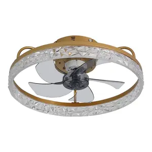 Kappa 48cm Ceiling Fan with LED Lights Gold