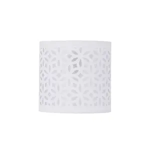 First Choice Lighting White Laser Cut 15.5cm Table Lamp Shade