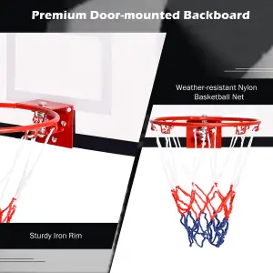 Costway Mini Basketball Hoop Over-The-Door Basketball Backboard Sports Exercise