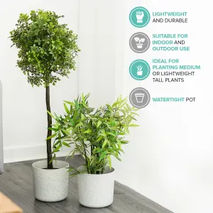 LIVIVO Indoor Plant Pots - Set of 2, Gardening Pot for All House Plants, Herbs & Foliage Plant - Ideal Home Decor Planter - 22cm