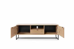 Elegant Oak Artisan TV Cabinet W1530mm H540mm D390mm - Versatile Storage for Modern Living Spaces