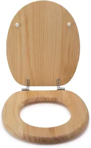 Universal Pine Toilet Seat with Fixings