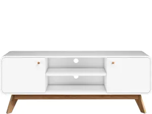 Loft24 Cassie TV-Stand with 2 Doors White