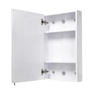 Croydex Finchley Single Bathroom Wall cabinet With Mirrored door (H)690mm (W)400mm