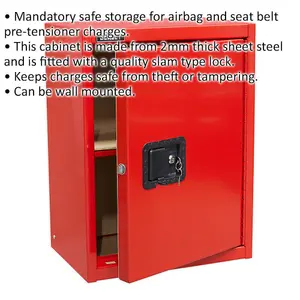 Heavy-Duty Airbag Safe Storage Cabinet - Secure 2mm Steel for Wall Mounting