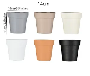 Plant Pots Flower Planter Matt Plastic Pot Classic Deco Pot Terracotta Matt 14cm