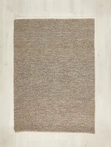 Rustic Wool Modern Plain Easy to clean Rug for Dining Room, Bed Room, and Living Room-200cm X 290cm