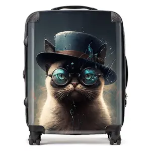 Siamese Cat Splashart Suitcase - Large