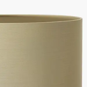 35cm Cream Drum Table Lamp Shade Taupe Poly Cotton Cylinder Lamphade