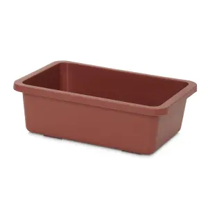 Blooma Florus Terracotta Rectangular Trough (H)7cm (W)14cm