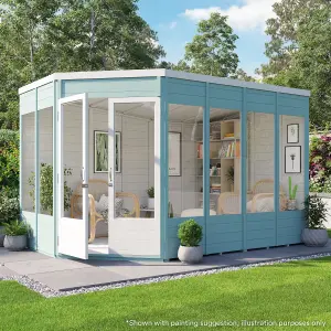 BillyOh Renna Tongue and Groove Corner Summerhouse - 11x7 - Doors on Left