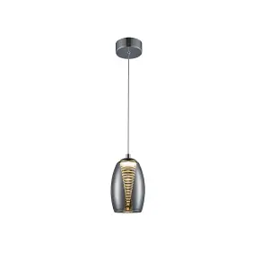 Luminosa Nebula Integrated LED Crystal Ceiling Pendant Chrome