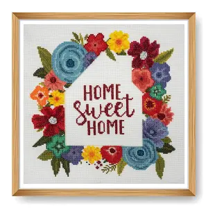 Counted Cross Stitch Kit: Large: Home Sweet Home