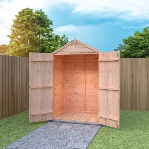 Shire 4x3 Overlap Double Door Windowless Apex Shed