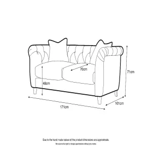 Sofas Express Carlton Beige Putty Velvet  2 Seater sofa