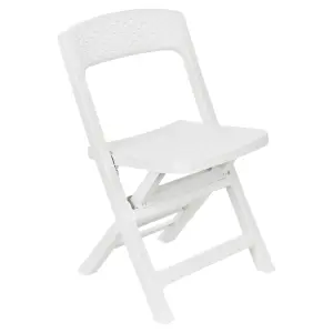 URBNGARDEN 88cm Height Collapsible Outdoor Folding White Garden Chairs Camping Patio Lounge