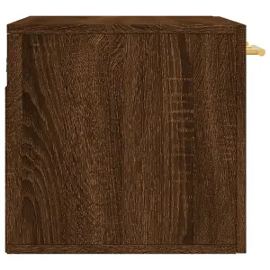 Berkfield Wall Cabinet Brown Oak 60x36.5x35 cm Engineered Wood