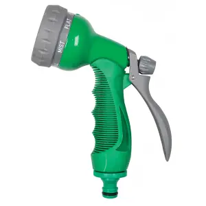 SupaGarden 7 Dial Heavy Duty Hose Spray Gun Green/Grey (One Size)