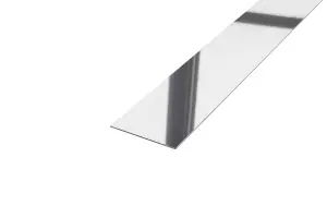 ILCOM decorative profile I 50mm x 2700mm x 0.65mm Silver Polished Stainless Steel