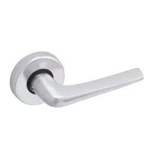 AFIT Satin Aluminium Contractor Lever on Rose Door Handle 52 x 8mm