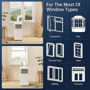 ALECOME Portable Air Conditioner 3-in-1 Air Conditioner Dehumidifier Conditioning Unit 90000 BTU 2900W Remote Class A