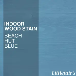 Littlefair's - Indoor Wood Stain - Beach Hut Blue - 5 LTR