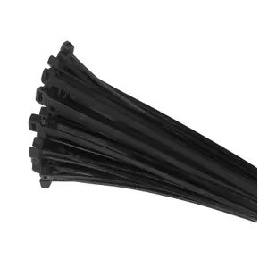 100 x Black Nylon Cable Ties 300 x 4.8mm / Extra Strong Zip Tie Wraps