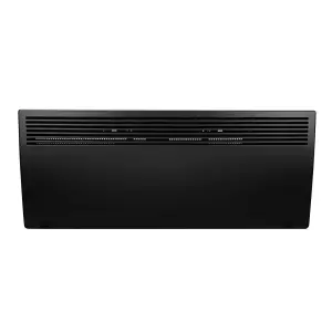 Devola Electric Panel Heater 2400W Low Energy Free Standing or Wall Radiator, Adjustable Thermostat with Programmable Timer Black