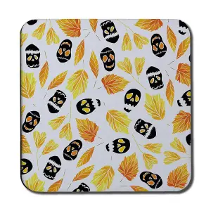 Autumn Leaves & Halloween Skulls (Coaster) / Default Title