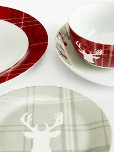 30pc Highland Red Stag Dinner Set