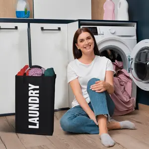 Fabric Laundry Basket with Handles