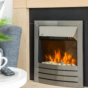 ZANUSSI ZEFIST1001SS Electric Inset Fire 2KW - Stainless Steel