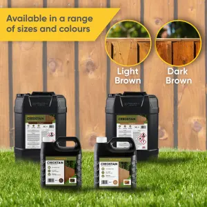 4L Creostain Fence Stain & Shed Paint (Light Brown) - Creosote / Creocote Substitute - Oil Based Wood Treatment (Free Delivery)