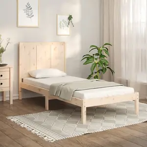 Berkfield Bed Frame Solid Wood Pine 90x200 cm