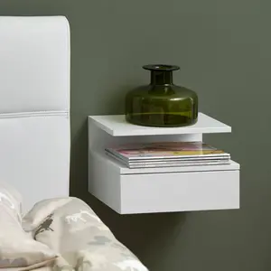 Cliffsage Manufactured Wood Bedside Table White