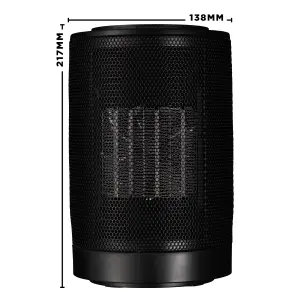 TCP TCPBLFAN1200WPTC2018 1200W Black Fan heater