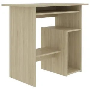 Berkfield Desk Sonoma Oak 80x45x74 cm Engineered Wood