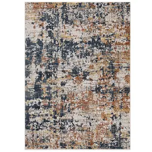 Modern Easy to Clean MultiColoured Abstract Rug for Living Room Bedroom & Dining Room-200cm X 285cm