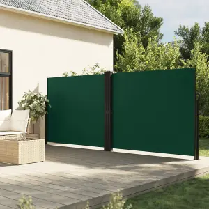 Berkfield Retractable Side Awning Dark Green 180x1000 cm