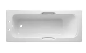 Cooke & Lewis Shaftesbury Twin grip White Rectangular Straight Bath (L)170cm (W)70cm