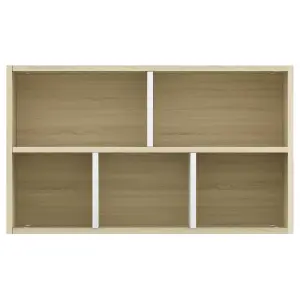 Berkfield Book Cabinet/Sideboard White and Sonoma Oak 50x25x80 cm Engineered Wood