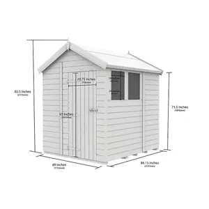 DIY Sheds 6x7 Apex Shed - Double Door With Windows