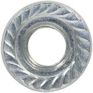 Pack of 50 Zinc Plated M12 Serrated Flange Nuts - Durable and Reliable Fasteners