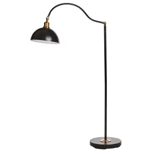 Beliani Industrial Metal Floor Lamp Black LENNON