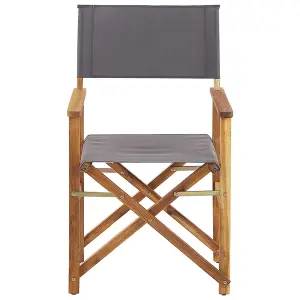 Set of 2 Garden Chairs CINE Acacia Wood Multicolour