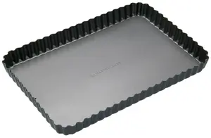 MasterClass Non-Stick Loose Base Fluted Rectangular Flan / Quiche