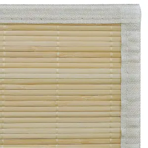 Rectangular Natural Bamboo Rug 80 x 300 cm